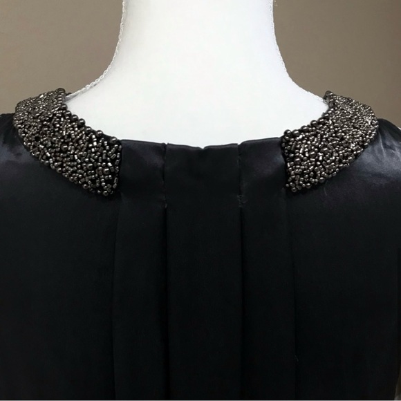 Massimo Dutti 100% silk grey blouse with back sheer, size 8 - Picture 4 of 6